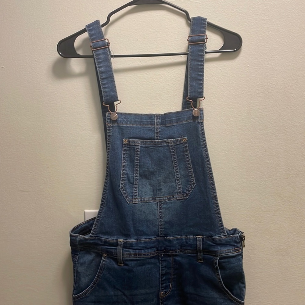 Wall flower overalls dark denim size large